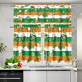 thumbnail image 4 of Green Leaves Stripes Window Curtains Set of 3 for Home Kitchen Living Room Decoration St Patrick Day Decor Green Leaf Beer Pattern Kitchen Curtain Valance and Tiers Set,Size M, 4 of 4