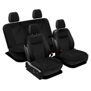 Universal Fit Car Seat Cover – Full Set of Automotive Car Seat Covers, Ultra-Modern Quilted Leatherette Seat Covers, Water-resistant Seat Protector for Cars, Trucks, SUVs and Vans