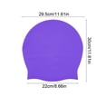 thumbnail image 3 of Meitianfacai Oversized Silicone Swimming Cap For Adults Large Head Coverage Waterproof Hair Protection Elastic Swim Cap For Long Thick Hair Pool Beach Use (Purple), 3 of 6
