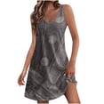 thumbnail image 1 of Pisexur Robes d'Été pour Femmes Boho Robe de Plage Florale Col en V Sans Manches Mini Robes Décontractées Fluides Robe Débardeur pour Vacances à la Plage avec Poches, 1 of 6