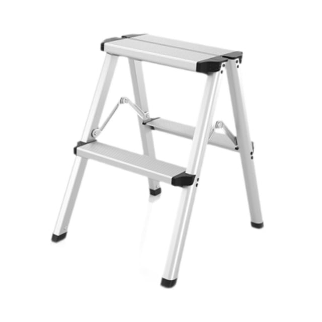 Luzkey Folding Step Ladder Stool, High Stool, Multifunctional Stable Fishing Stool, Metal Ladder Stool for Office, Supermarkets, Factories, Home