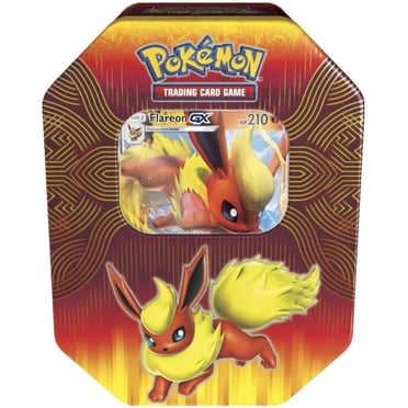 Pokemon TCG: Elemental Power Tin Featuring Flareon-GX [Card Game, 2 Players]
