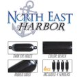 thumbnail image 2 of NEH Twin Eye Ribbed Boat Pontoon Fender 6.5" x 23" 4pcs Inflatable Vinyl Mooring Bumpers Guard Dock Docking - Black, 2 of 3