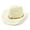 Light Yellow_007, variant on Aocisk Western Cowboy Straw Hat for Women Men Summer Sun Shapeable Brim Hollow Design Beige One Size
