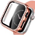 thumbnail image 1 of Apple Watch Case 44mm Series 6/5/4 SE Bling Rhinestone Apple Watch Protective Case Bumper Frame Screen Protector Case Cover for iWatch Series 44mm, 1 of 6