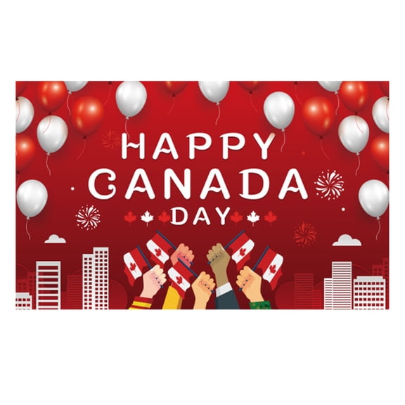 Décorations de la Fête du Canada Joyeux Anniversaire Bannière de la Fête du Canada Arrière-Plan Castor Feuille d'Érable Drapeau Canadien Arrière-Plan Décorations 1er Juillet Célébration de la Fête Nationale du Canada