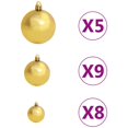 thumbnail image 5 of vidaXL Artificial Pre-lit Christmas Tree with Ball Set White 150 cm, 5 of 5