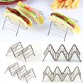 thumbnail image 2 of 1-4 Slots Stainless Steel Taco Holder Taco Stand Food Rack Shells, 2 of 5