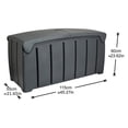 thumbnail image 4 of Strata Products Coffre de Terrasse Extérieur 85 Gal pour Rangement de Patio avec Couvercle à Double Porte, Noir, 4 of 7