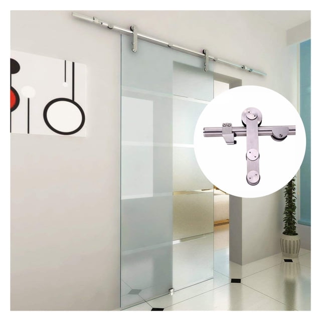8.2 FT Stainless Steel 304 Barn Glass Sliding Barn Door Hardware Track ,Easy to Install