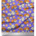 thumbnail image 1 of Soimoi Poly Georgette Fabric Leaves & Flower Floral Decor Fabric Printed Yard 52 Inch Wide, 1 of 3