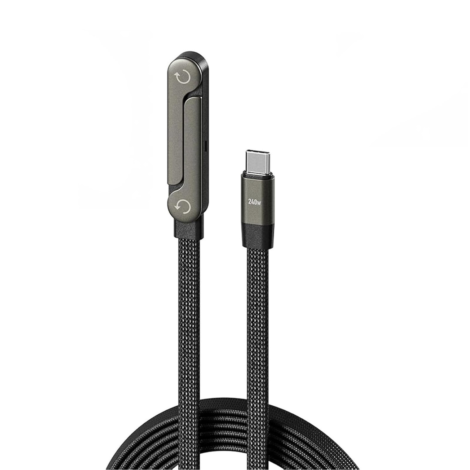 UsRHHA 240W Fast Charging Cable with Foldable Stand, C to C Charger Cable for Gaming and Video Calls, Portable Phone Holder Data Cable for Car Office Travel