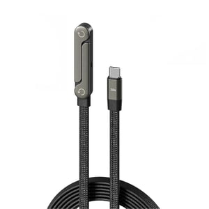 UsRHHA 240W Câble de recharge rapide avec support pliable, câble de chargeur C à C pour les appels vidéo et de jeu, câble portable de données pour le bureau de voiture