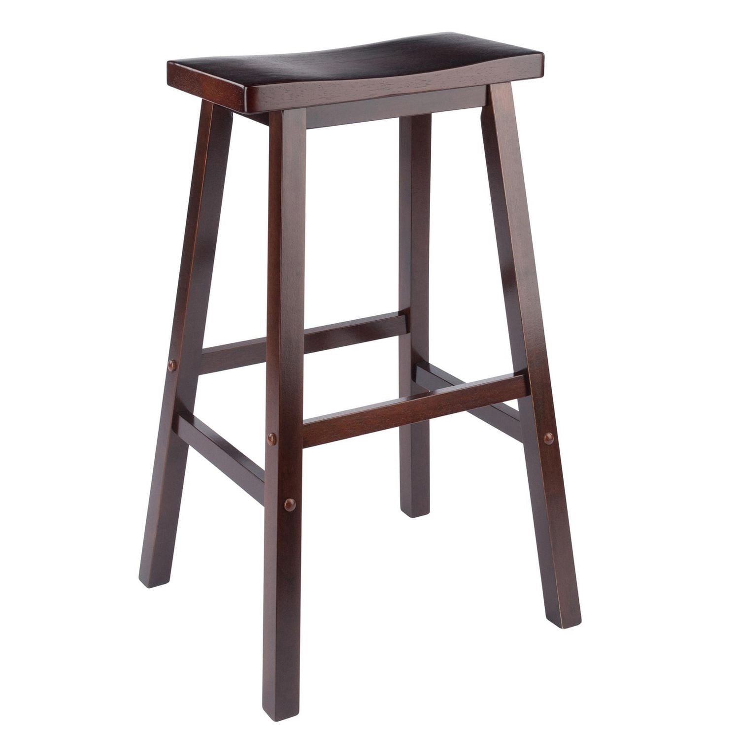 Winsome Satori Saddle Seat Bar Stool, Walnut