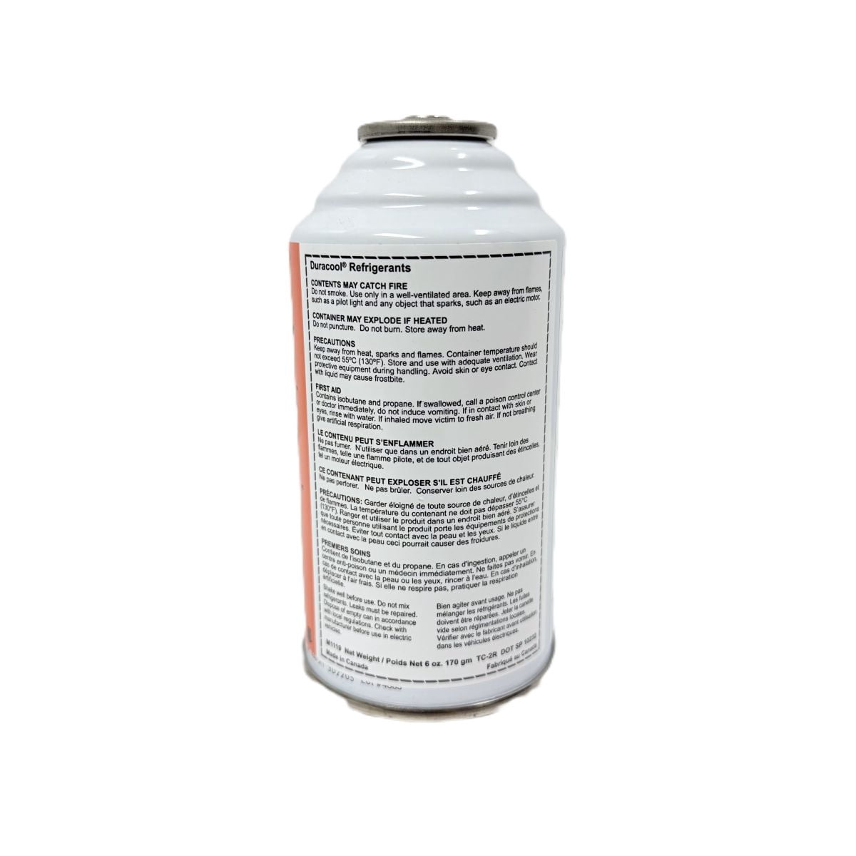 Duracool® 12a-yf Mobile A/C Replacement Refrigerant 8 OZ. Can for 1234yf Systems. (12a-yf hose # YF3015) required installation)
