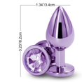 thumbnail image 3 of Rear Assets Aluminum Anal Plug, Medium, Purple, 3 of 5