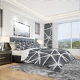 thumbnail image 1 of Designart Ensemble de Literie Moderne 'Black & White Geometrique Decorative Pattern' - Housse de Couette et Shams, 1 of 4