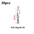 thumbnail image 1 of Bgsha 30 Pack Ball Bearing Fishing Swivels Snap Coastlock Fishing Line Connector, 1 of 9