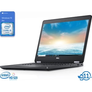 Rénovés Dell Latitude E5470 Cahier, 14" HD Affichage, Intel Core i5-6300U Jusqu'à 3,0 GHz, 8GB RAM, 128GB SSD, HDMI, VGA, Lecteur de cartes, Wi-Fi, Bluetooth, Windows 10 Pro