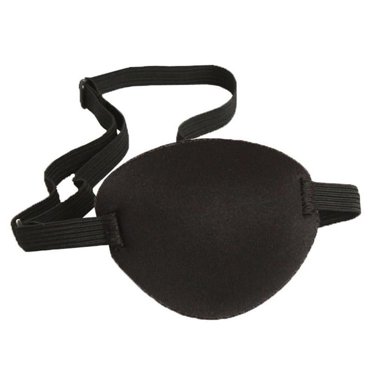 Popular Unisex Black Single Eye Patch Concave Washable Adjustable Eye Patch Medical Patch Pirate Cosplay Costume 「wish019」 S9M7