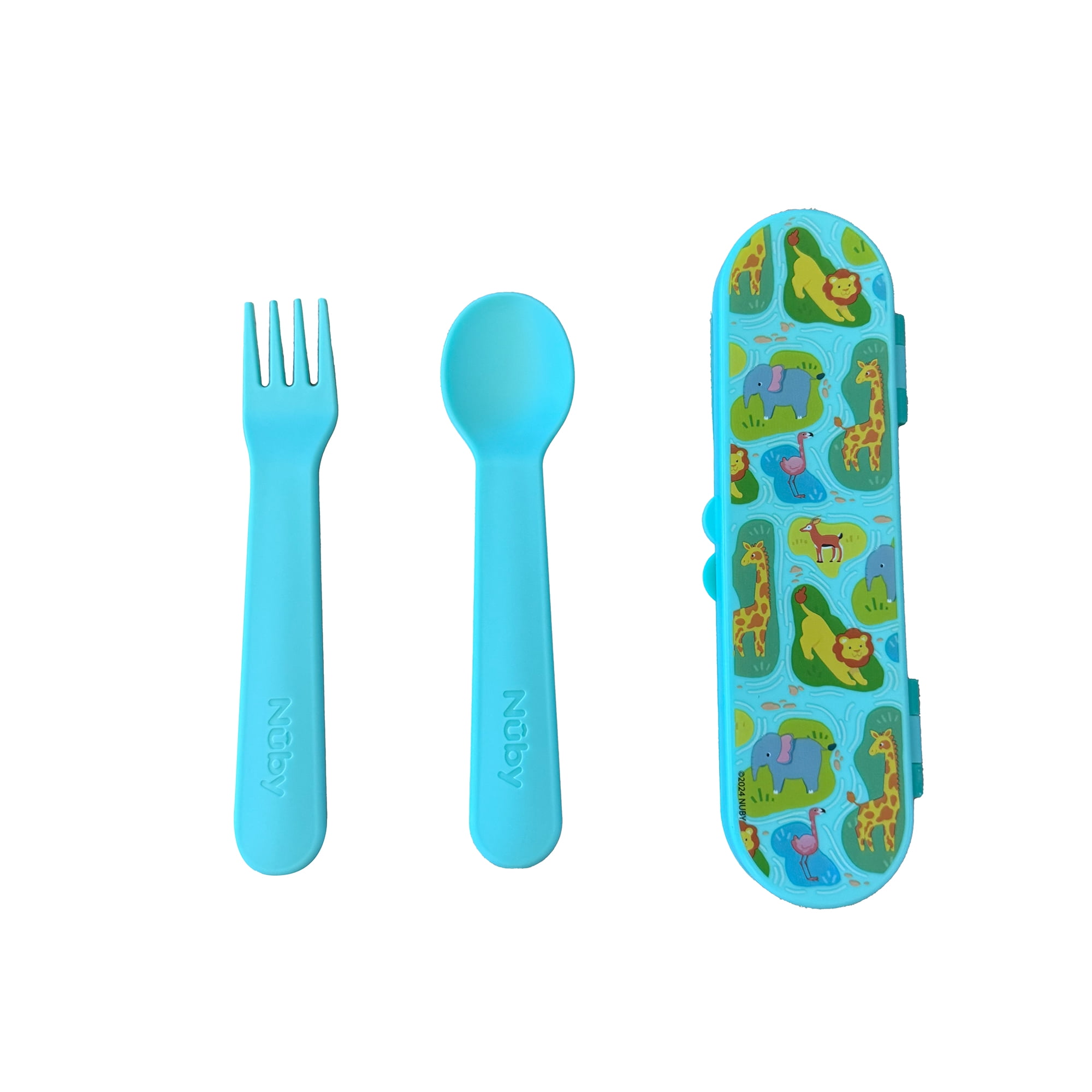 Nuby Toddler Utensils with Travel Case, 3-Piece Set