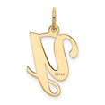 thumbnail image 3 of Diamond2Deal 14K Yellow Gold Letter Initial Charm Pendant for Women, 3 of 6