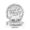 thumbnail image 3 of Qiulaii 16pcs Disposable Party Tableware Set Elegant Silver Design Premium Paper Plates Cups Napkins for Holiday Celebrations Dining Events, 3 of 6
