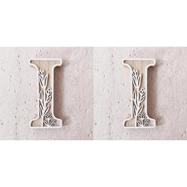 5 Inch Wooden Letters for Wall Decoration – for 's Room Craft Projects Name Signs Weddings and Home ,2 Pack