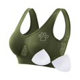 thumbnail image 2 of Women's Rhinestone Sports Bra - Hollow Back Design w/ Wide Strap Support | Anti-Sagging Wireless Bra for Workouts & Mature Figures, 2 of 4