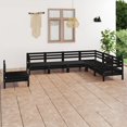 thumbnail image 1 of vidaXL 7 Piece Garden Lounge Set Solid Wood Pine Black, 1 of 3