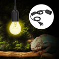 thumbnail image 3 of Plastic Black E27 Ceramic Heating Strip Independent Switch Lamp Holder for Reptile Tortoise LizardUS Plug 110V, 3 of 10