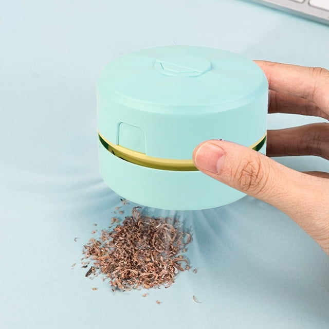 Desktop Vacuum Cleaner, Mini Desktop Duster for Computer Keyboard, Adjustable Eraser Crumb Car Vacuum, USB Rechargeable for Home, School, Office