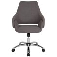 thumbnail image 4 of Madrid Home and Office Upholstered Mid-Back Chair in Black Leather, 4 of 4