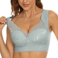 thumbnail image 1 of Pisexur Deep V Lace Bralettes for Women, Plus Size Signature Lace Unlined Underwire Bra with Support, 1 of 6