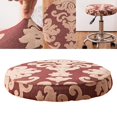 thumbnail image 2 of Housse de Chaise Ronde Bar Housse de Tabouret de Barbier Housses de Siège Élastiques Coussins de Chaise de Maison Housse de Tabouret pour Bar Maison Hôtel Rouge Brique, 2 of 8