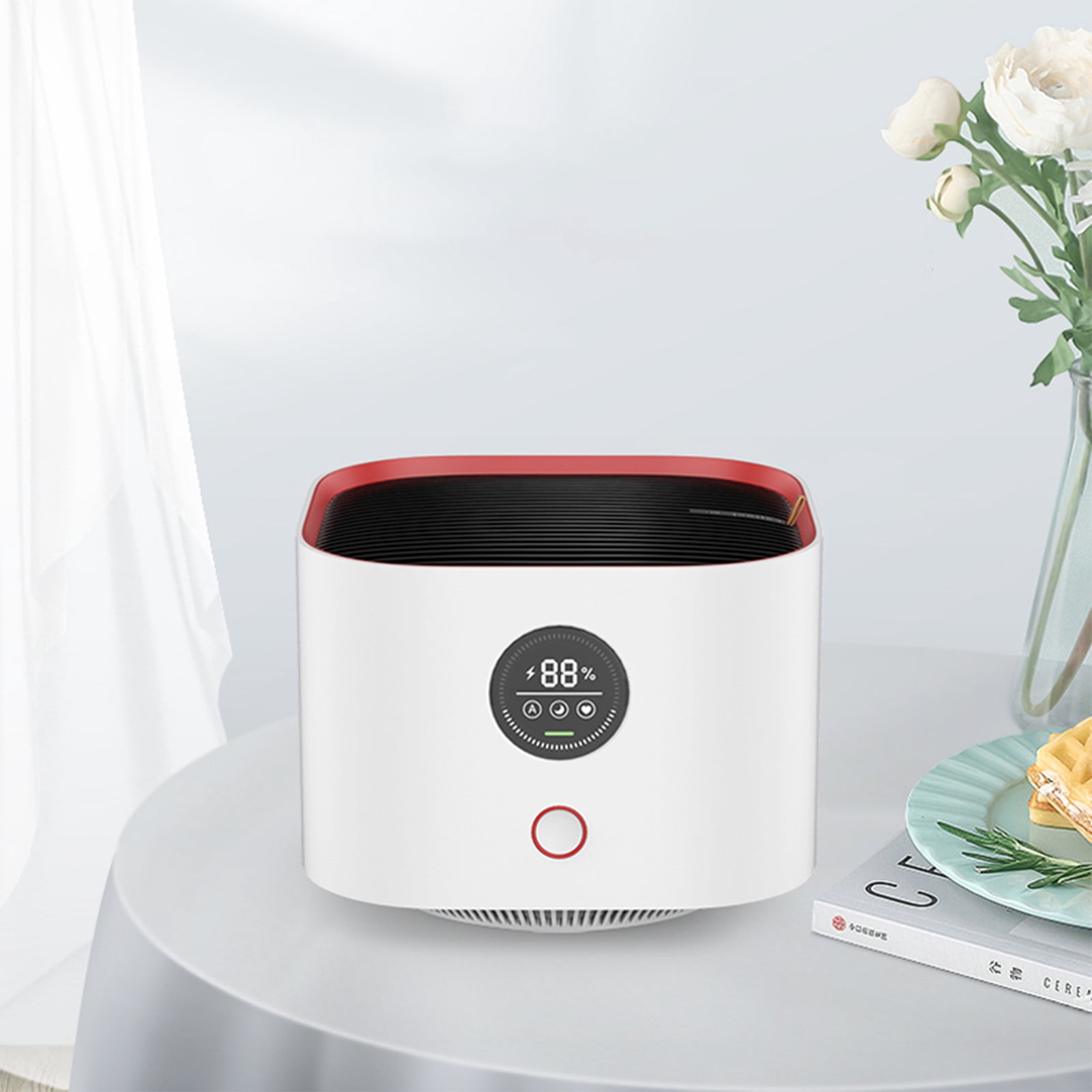 TIMIFIS Air Purifier Purifier for Home Bedroom Portable Purifier Desktop Usb Cleaner Quality Monitor Removable & Cleaning Cartridge Three Purification Modes Apartment Essentials