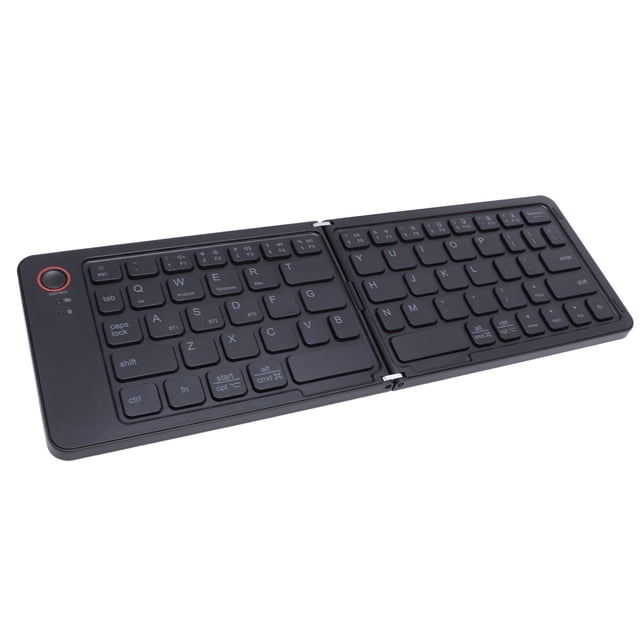 Foldable BT Keyboard,67 Keys Pocket Folding Keyboard with Stand Rechargeable Ultra Slim Folding Keyboard Magnetic Slim Universal Portable Cordless Keyboard for Phone Tablet Laptop