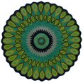 thumbnail image 1 of homeroots home decor 396246 3’ Round Green Peacock Feather Area Rug, 1 of 1