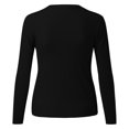 thumbnail image 5 of HBFAGFB Short Cardigan Womens Fashion and Vintage Ribbed Button Down Knitted Sweater Black Size M, 5 of 5