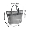 thumbnail image 3 of Yrmaups Sac de Plage en Maille, Grand Sac Fourre-Tout Portable à Grande Capacité, Rangement pour Piscine de Voyage, Fourre-Tout Anti-Sable pour Serviettes Jouets, Sac d'Équipement de Plage, 3 of 6