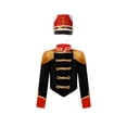 thumbnail image 1 of Hansber Enfants Garçons Uniforme d'Équipe de Tambour-Major Tenue de Performance de Batteur Veste à Franges de Fanfare et Chapeau Noir 6, 1 of 7