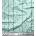 thumbnail image 1 of Soimoi Green Rayon Fabric Stripe & Square Geometric Print Fabric by Yard 56 Inch Wide, 1 of 3