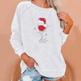 thumbnail image 1 of Nouveaux Hauts pour Femmes 2023 Manches Longues Col Rond Hauts Chemises Amples Imprimé de Noël Blouse Graphique Coupe Décontractée Chandail en Molleton Oversize pour Femmes, 1 of 6