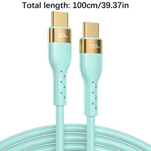 Type C Cable,Type C to Type C Cable 100W Type C Datacable Mobile Fast Charging Cable Suitable for Mobile Phone Flash Charging Cable 1M Type C Charging Cable,C Type Charging Cable