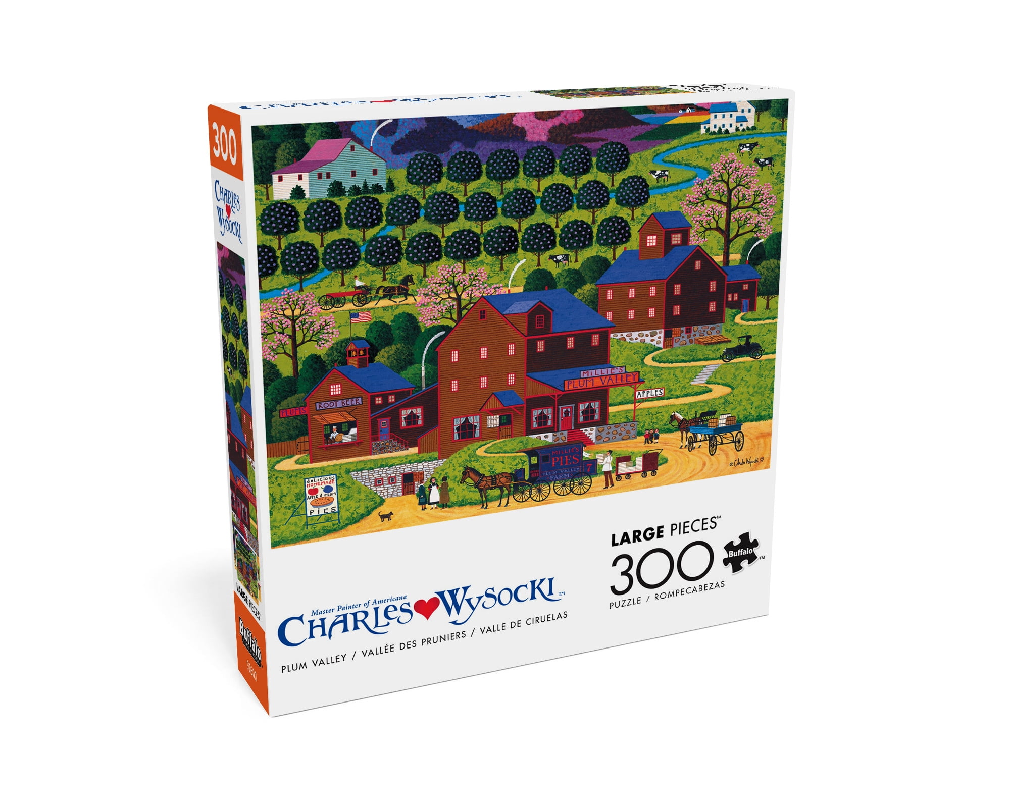 Buffalo Games Plum Valley Puzzle de 300 pièces imbriqué pour adultes de 14 à 99 ans