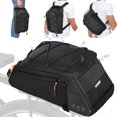 thumbnail image 3 of Saddle 3-in-1 Bicycle Bag Reflective Bike Saddle Bag Waterproof Bike Rear Rack Bag with Shoulder Strap, 3 of 7