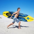thumbnail image 4 of Gymax 6ft Surfing Body Board  w/ 3 Removable Fins Safety Leash Yellow, 4 of 10