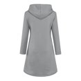 thumbnail image 5 of cfhntfmh Robes Chandails pour Femmes Confortables à Manches Longues Robe à Capuche Surdimensionnée Automne Douce Couleur Unie Robe Mini avec Poches, 5 of 5