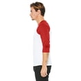 thumbnail image 3 of Bella + Canvas Unisex 3/4-Sleeve Baseball T-Shirt, 3 of 3