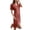 Coffee, variant on Timegard Pajamas Dress for Women Lace Short Sleeve V Neck Long Nightgowns Casual Comfy Solid Color Sleepwear